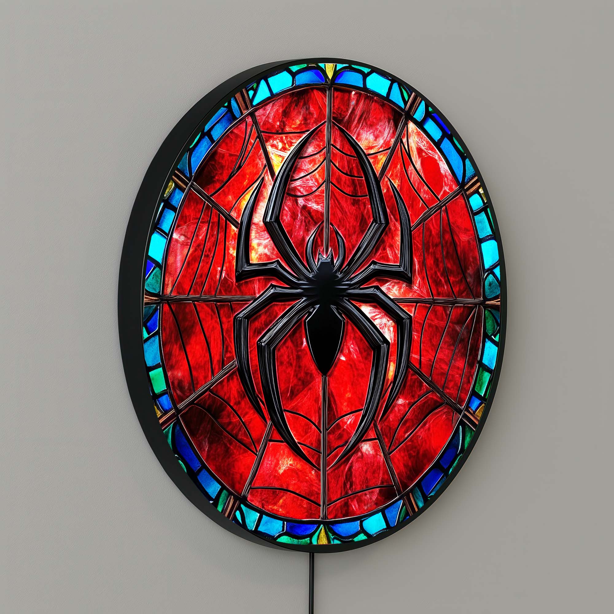 Spider - Backlit Tempered Glass Wall Art