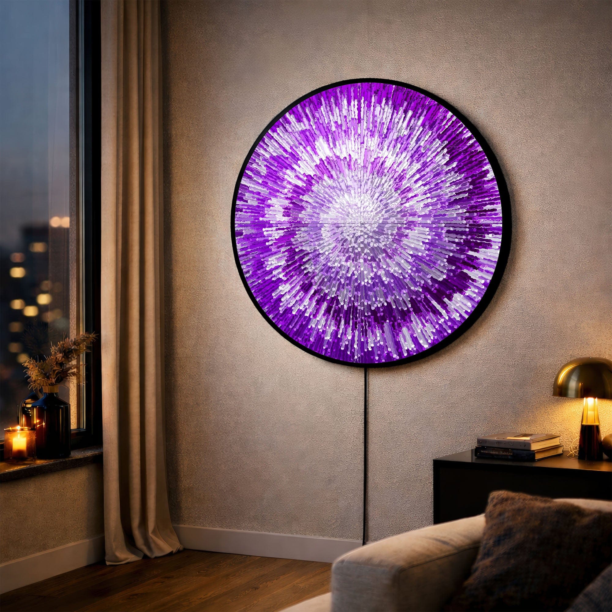 Artronauts Glass Print NOVA PURPLE - Lumi™ LED Glass Wall Art