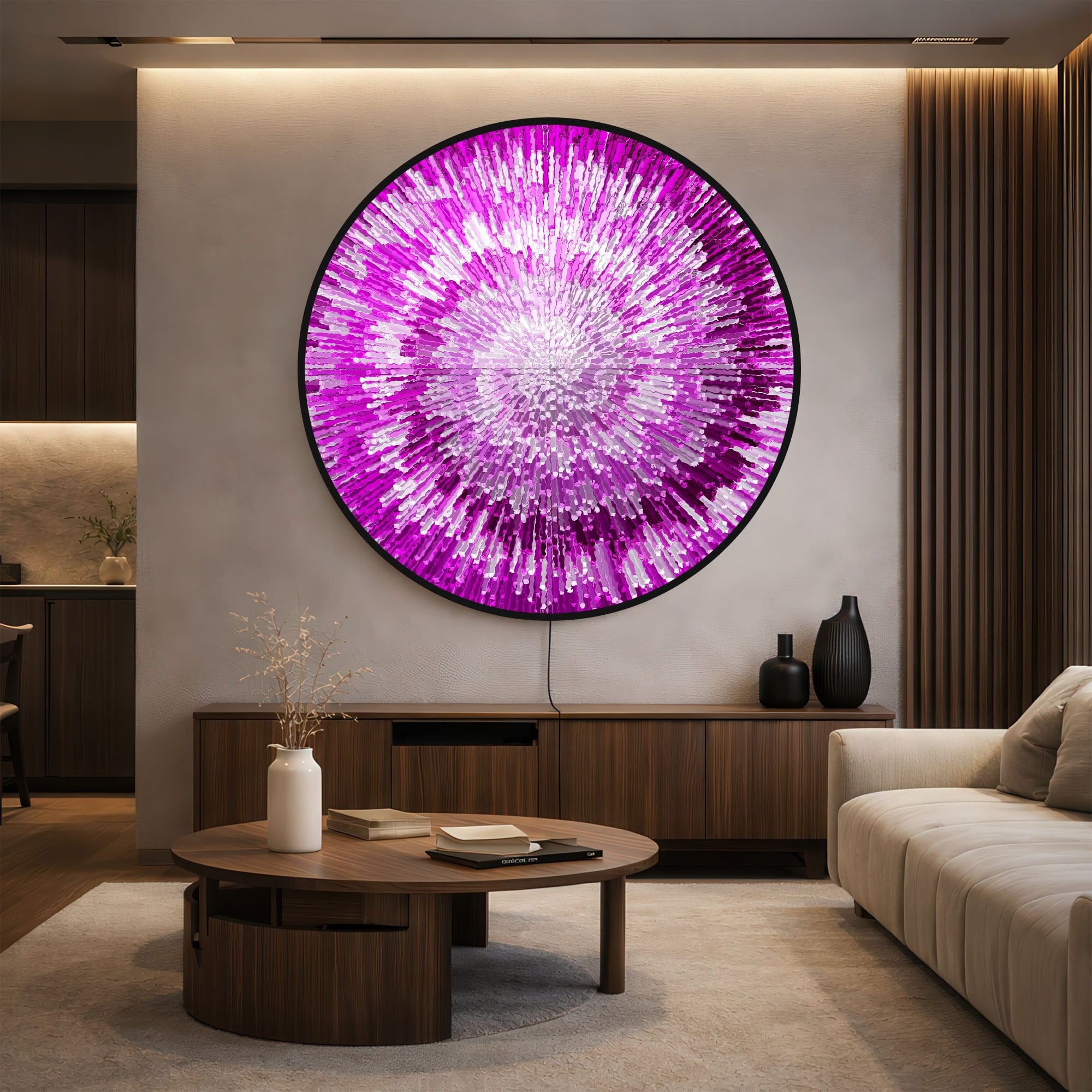 Artronauts Glass Print NOVA PINK - Lumi™ LED Glass Wall Art