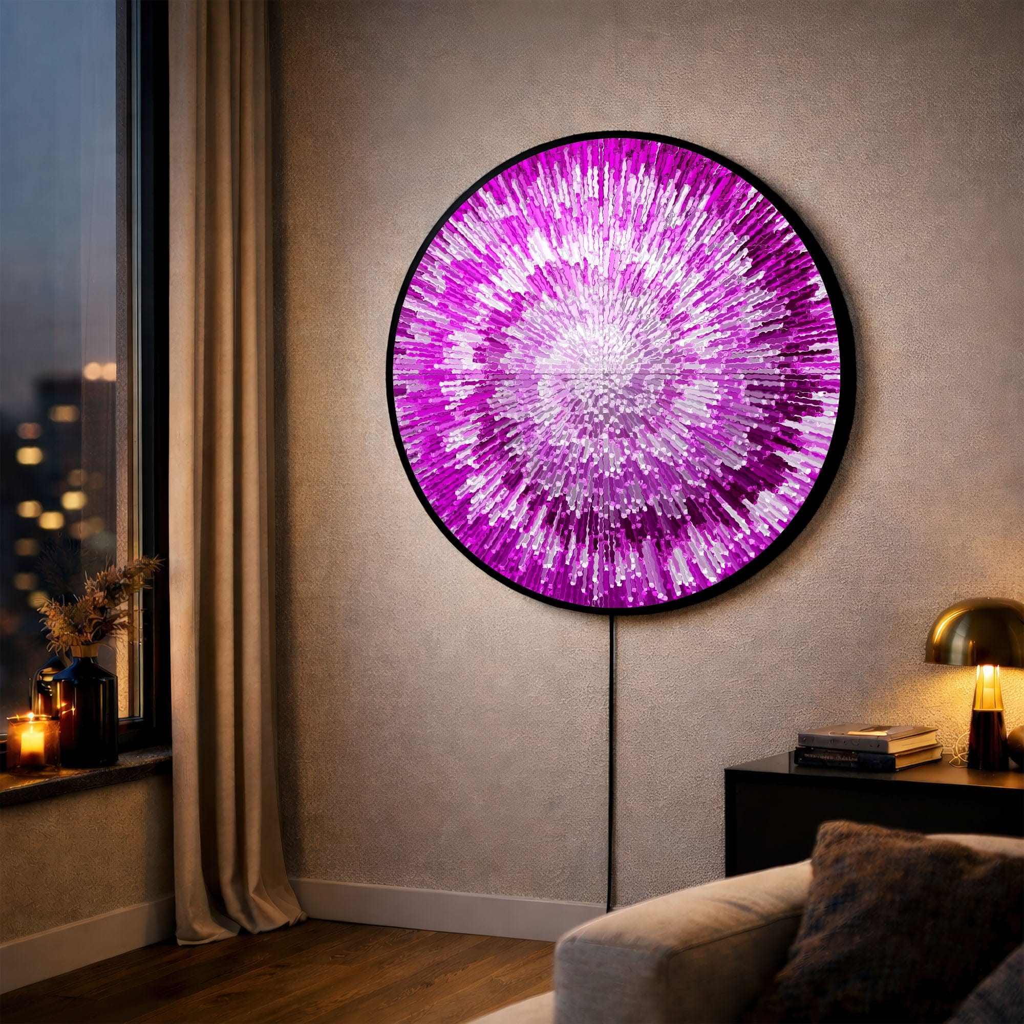 Artronauts Glass Print NOVA PINK - Lumi™ LED Glass Wall Art