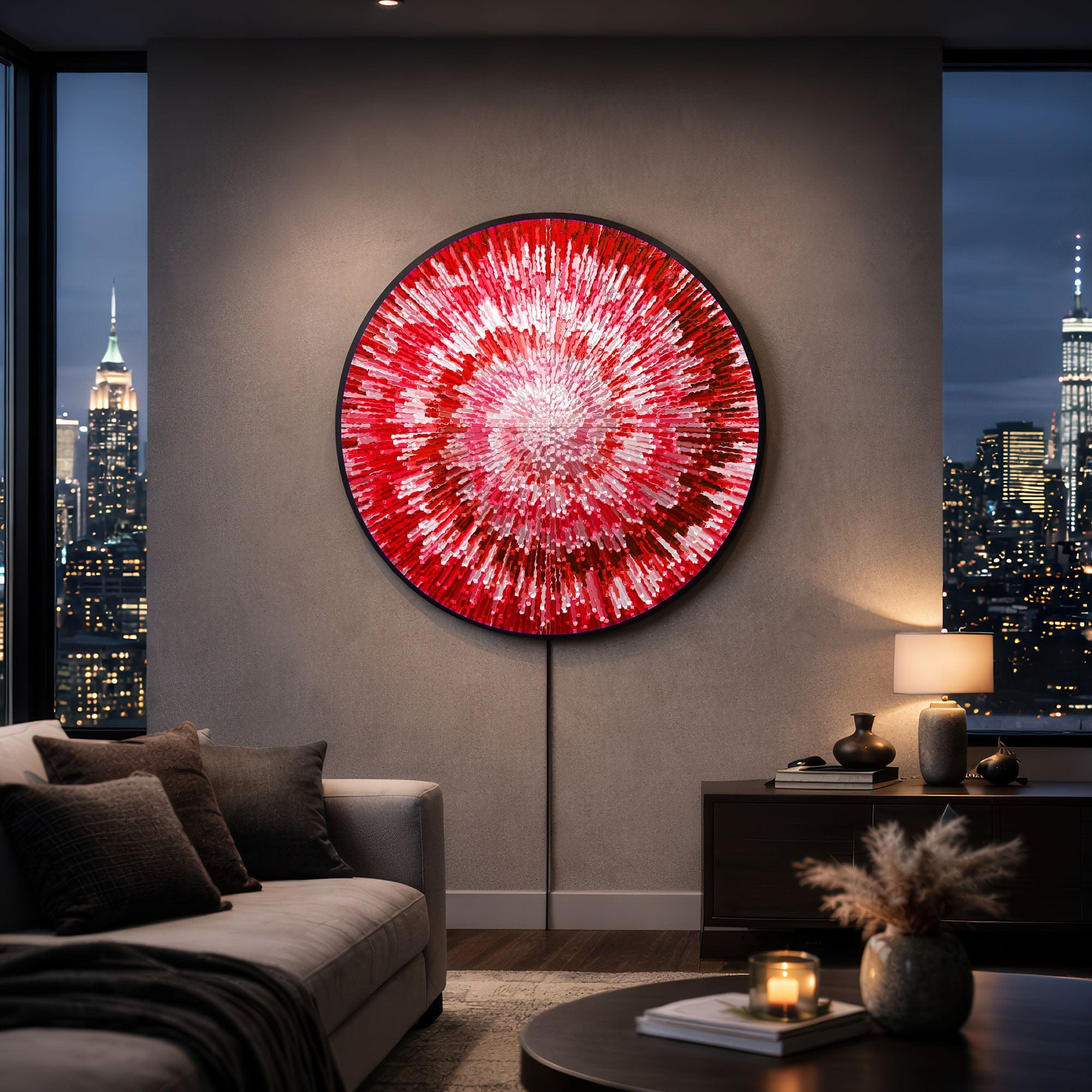 Artronauts Glass Print NOVA RED - Lumi™ LED Glass Wall Art