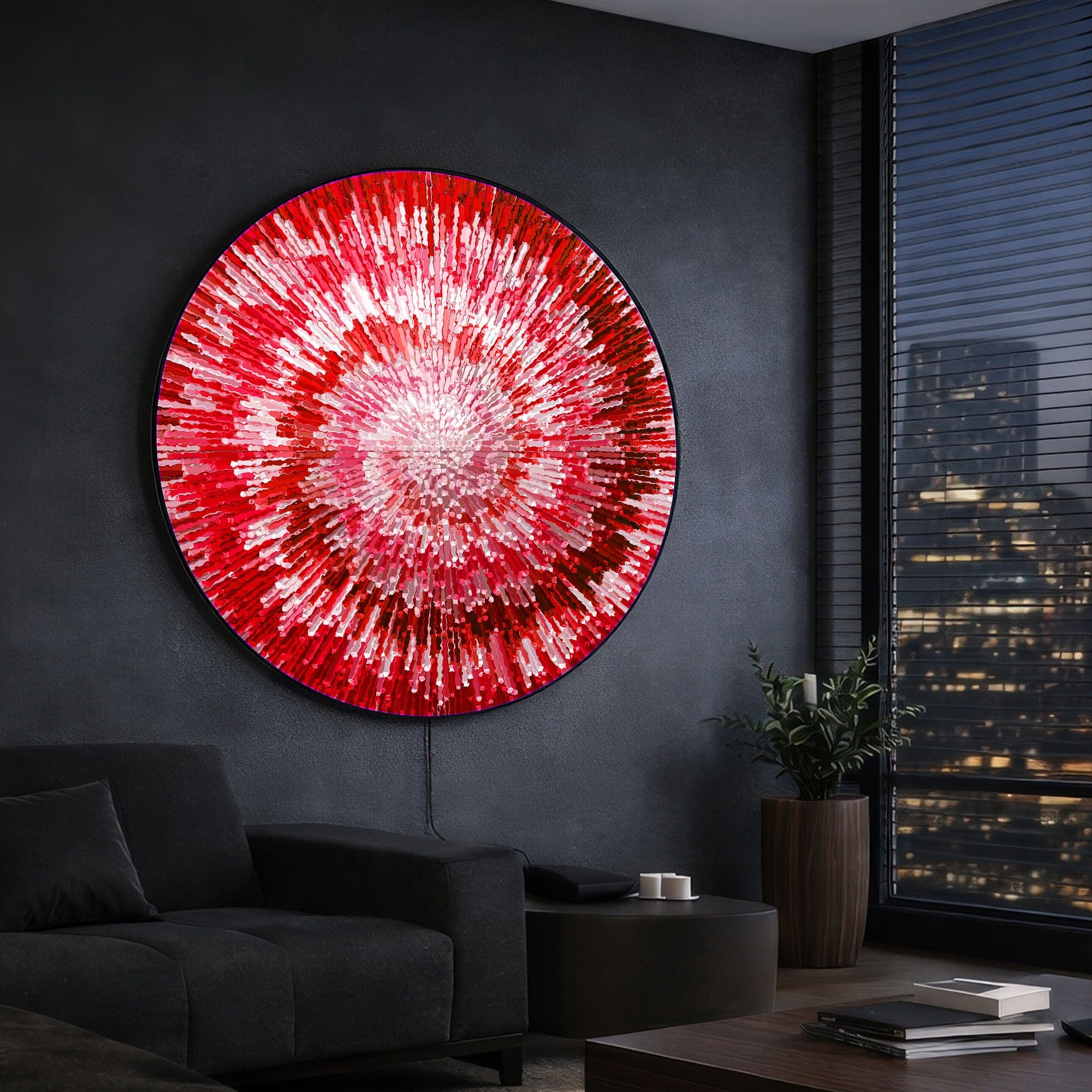 Artronauts Glass Print NOVA RED - Lumi™ LED Glass Wall Art