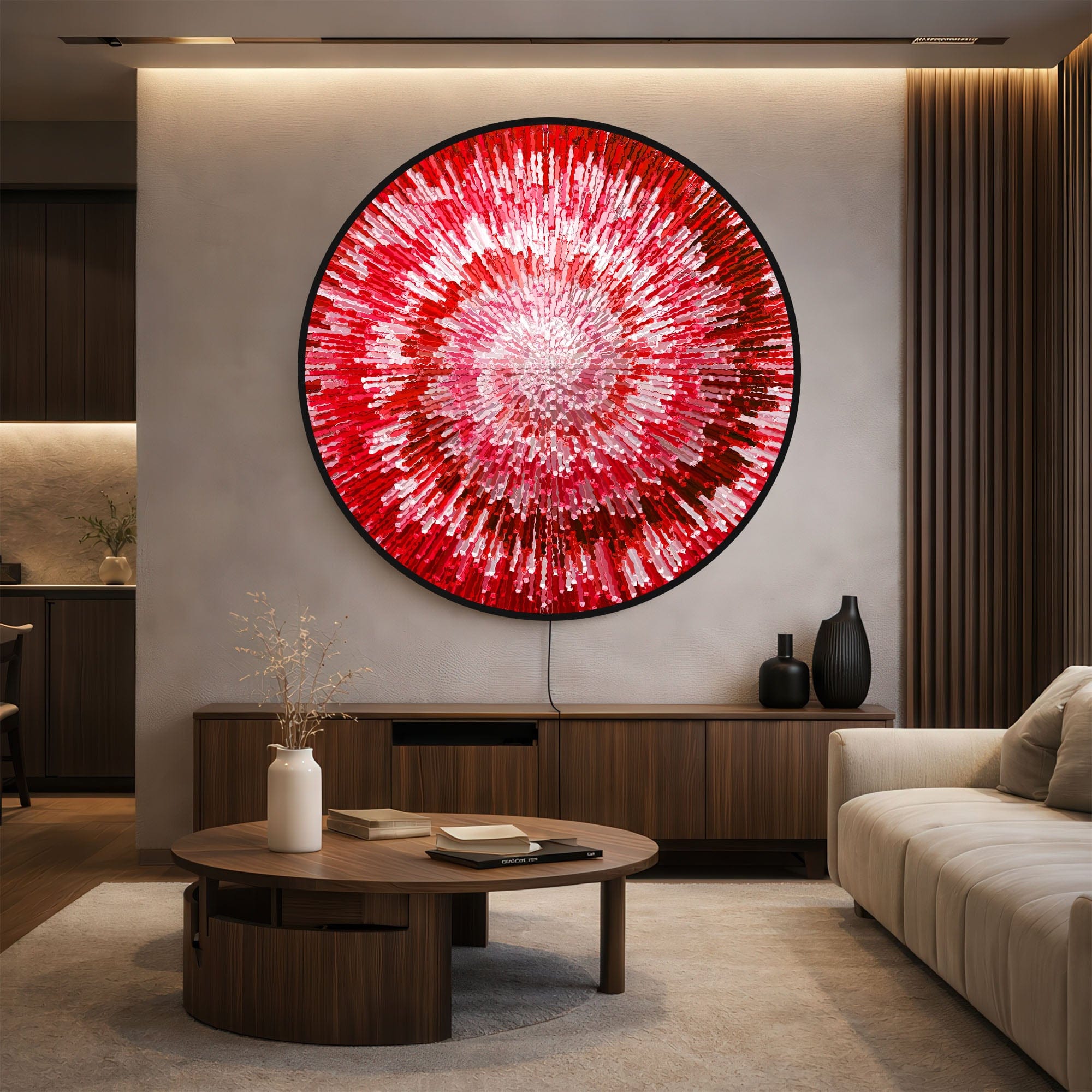 Artronauts Glass Print NOVA RED - Lumi™ LED Glass Wall Art