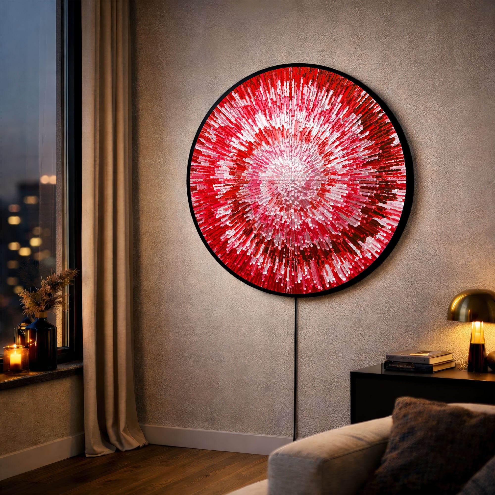 Artronauts Glass Print NOVA RED - Lumi™ LED Glass Wall Art