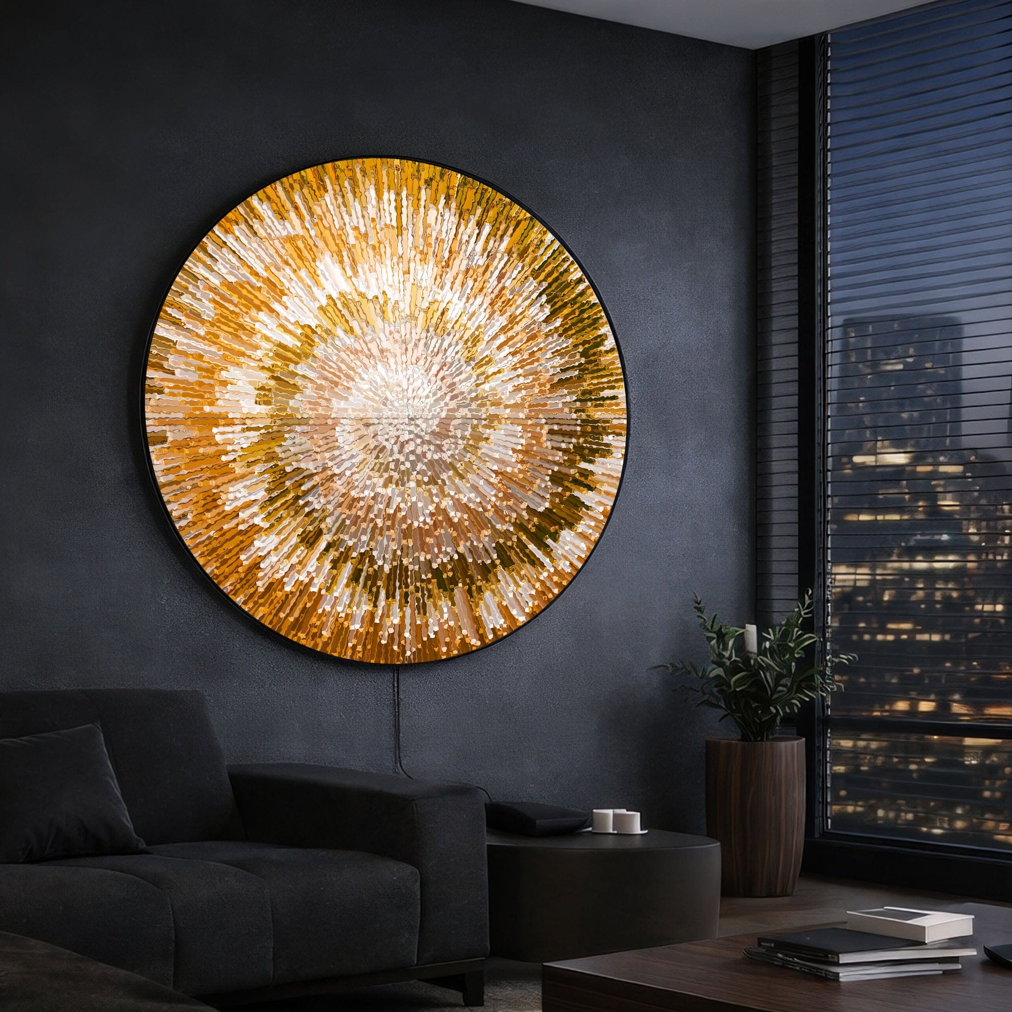 Artronauts Glass Print NOVA ORANGE - Lumi™ LED Glass Wall Art