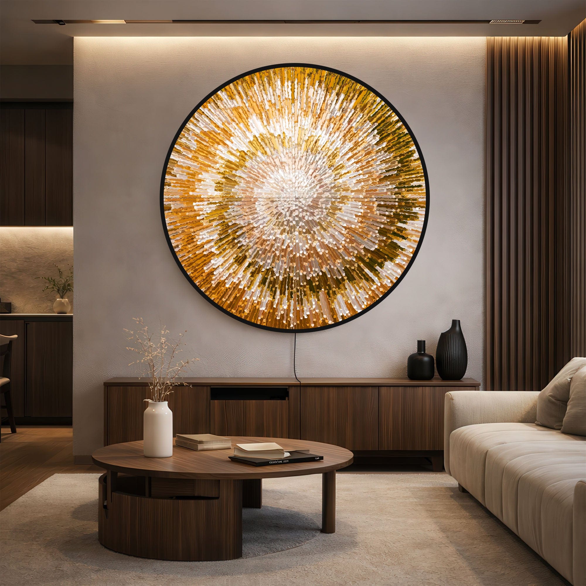 Artronauts Glass Print NOVA ORANGE - Lumi™ LED Glass Wall Art