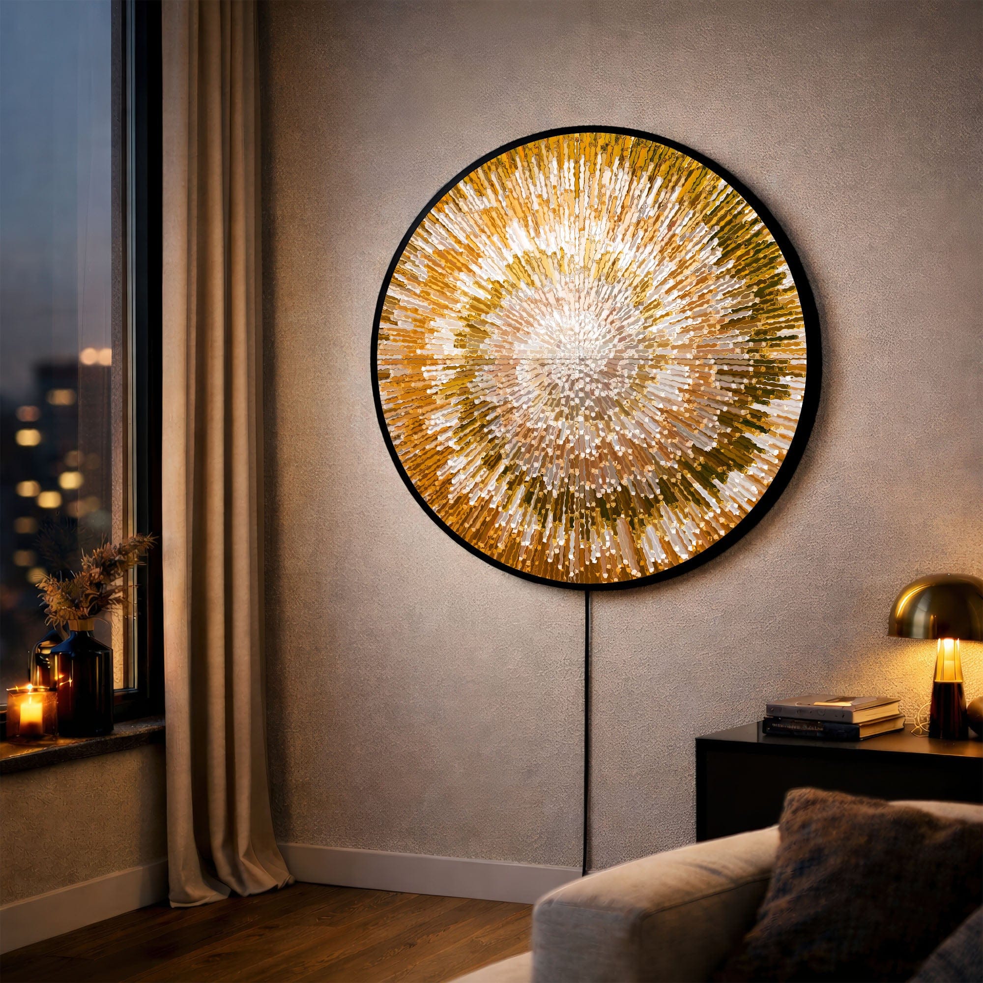 Artronauts Glass Print NOVA ORANGE - Lumi™ LED Glass Wall Art