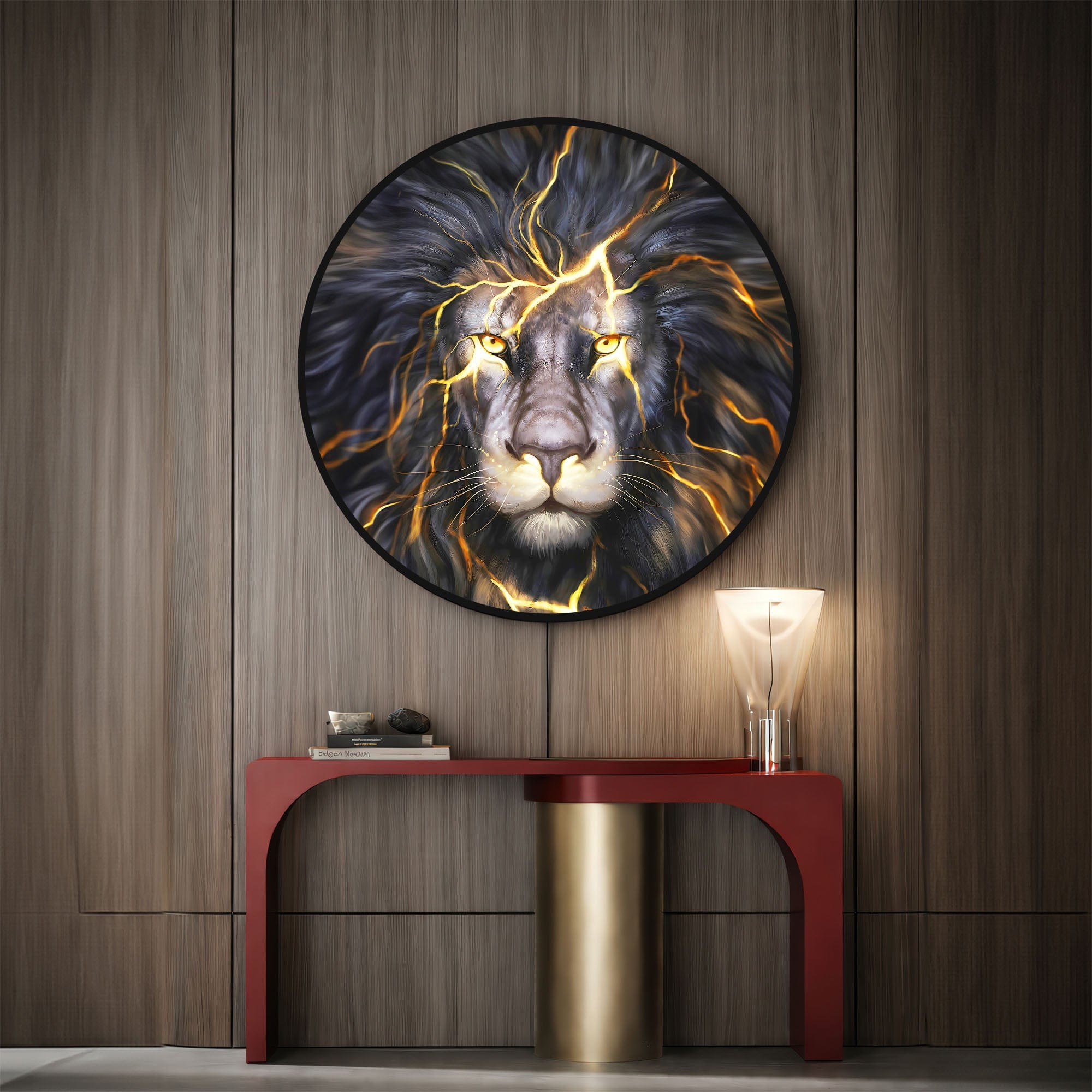 Artronauts Glass Print ZEUS LION - Lumi™ LED Glass Wall Art