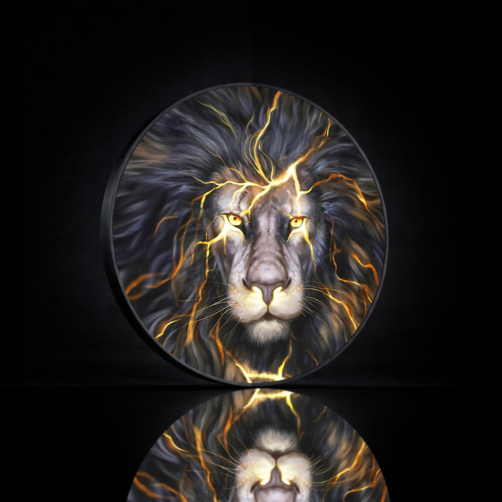 Artronauts Glass Print ZEUS LION - Lumi™ LED Glass Wall Art