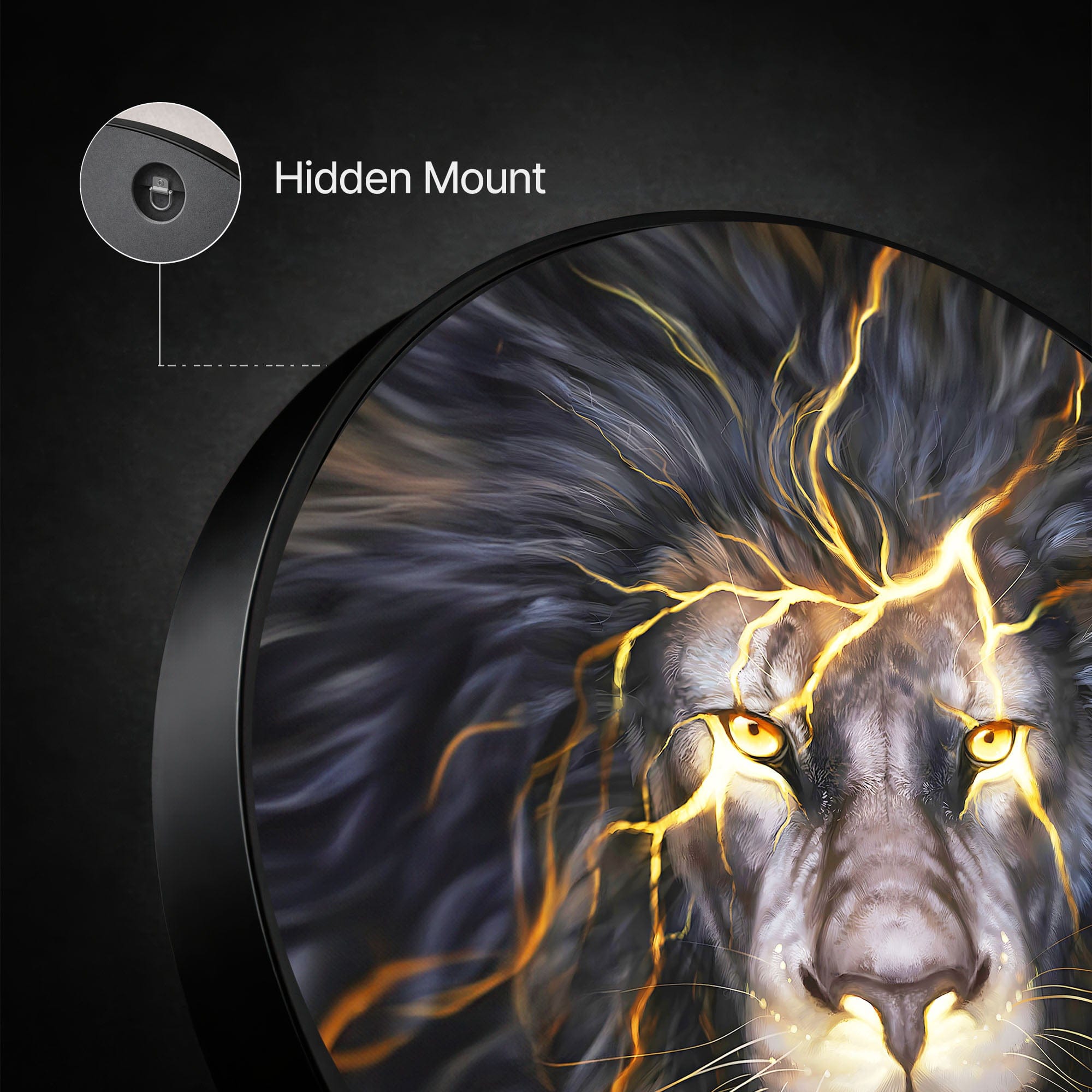 Artronauts Glass Print ZEUS LION - Lumi™ LED Glass Wall Art