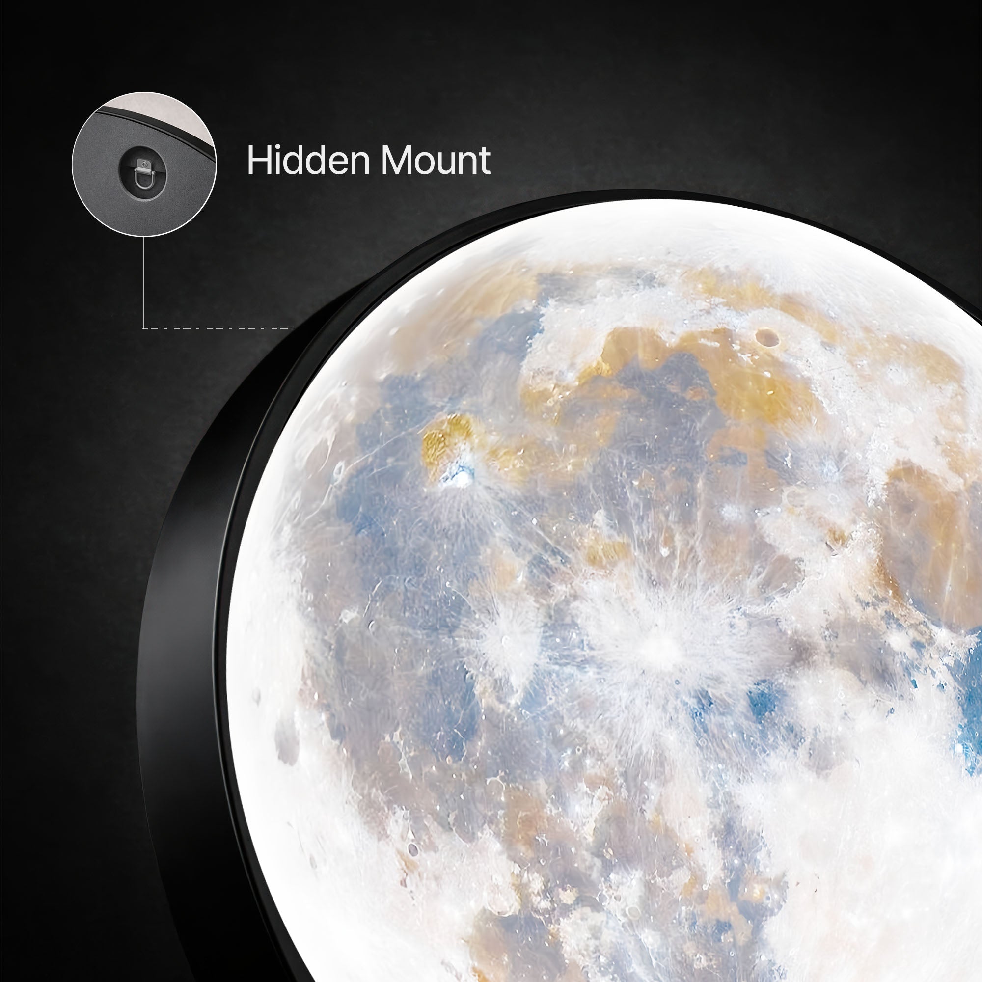 Artronauts Glass Print THE MOON - Lumi™ LED Glass Wall Art