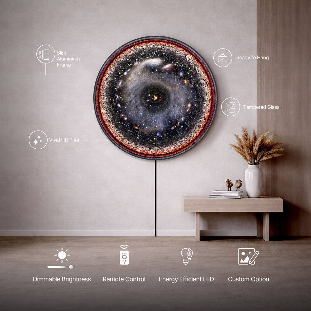 Artronauts Glass Print Universe - Lumi™ LED Glass Wall Art