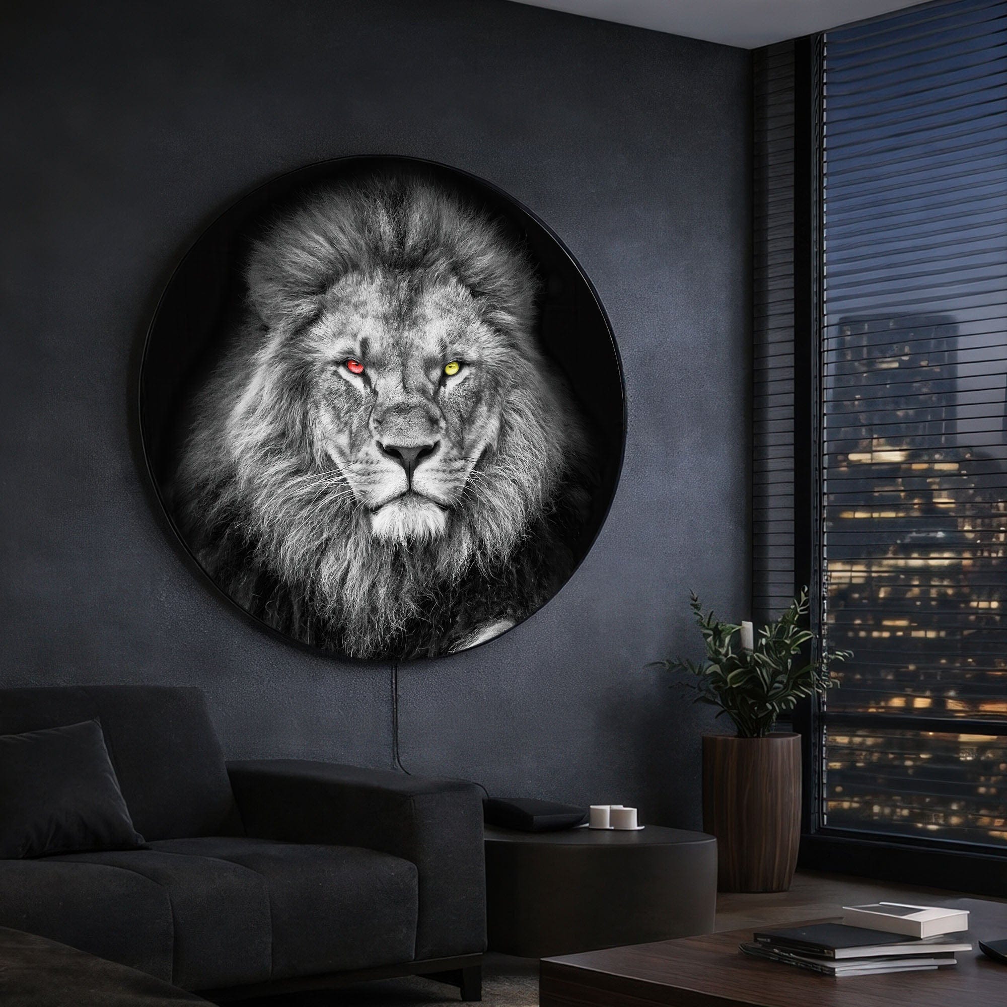 Artronauts Glass Print LION - Lumi™ LED Glass Wall Art