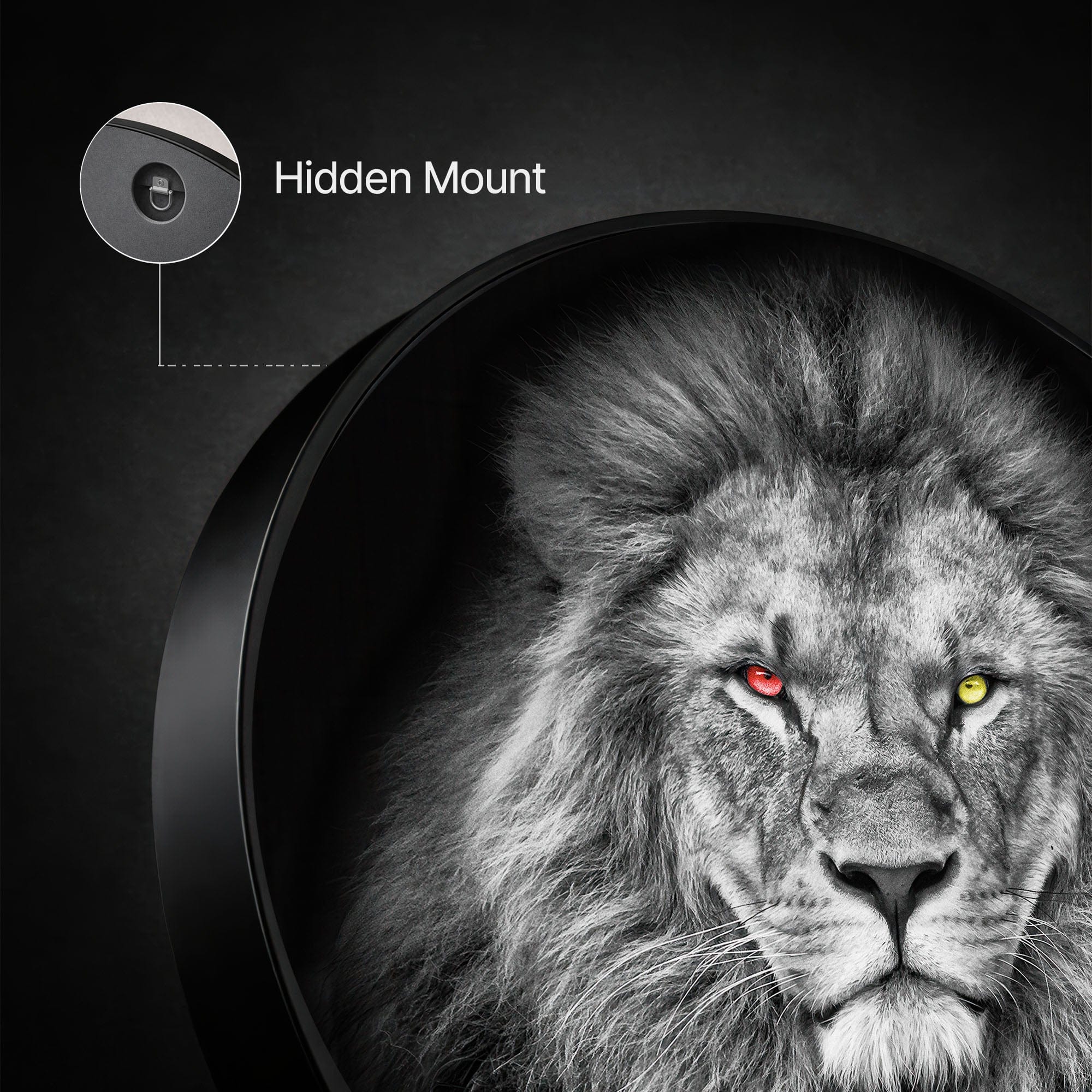 Artronauts Glass Print LION - Lumi™ LED Glass Wall Art
