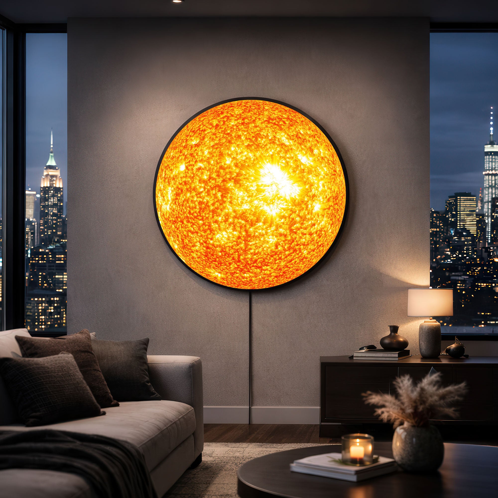 THE SUN - Lumi™ LED Glass Wall Art