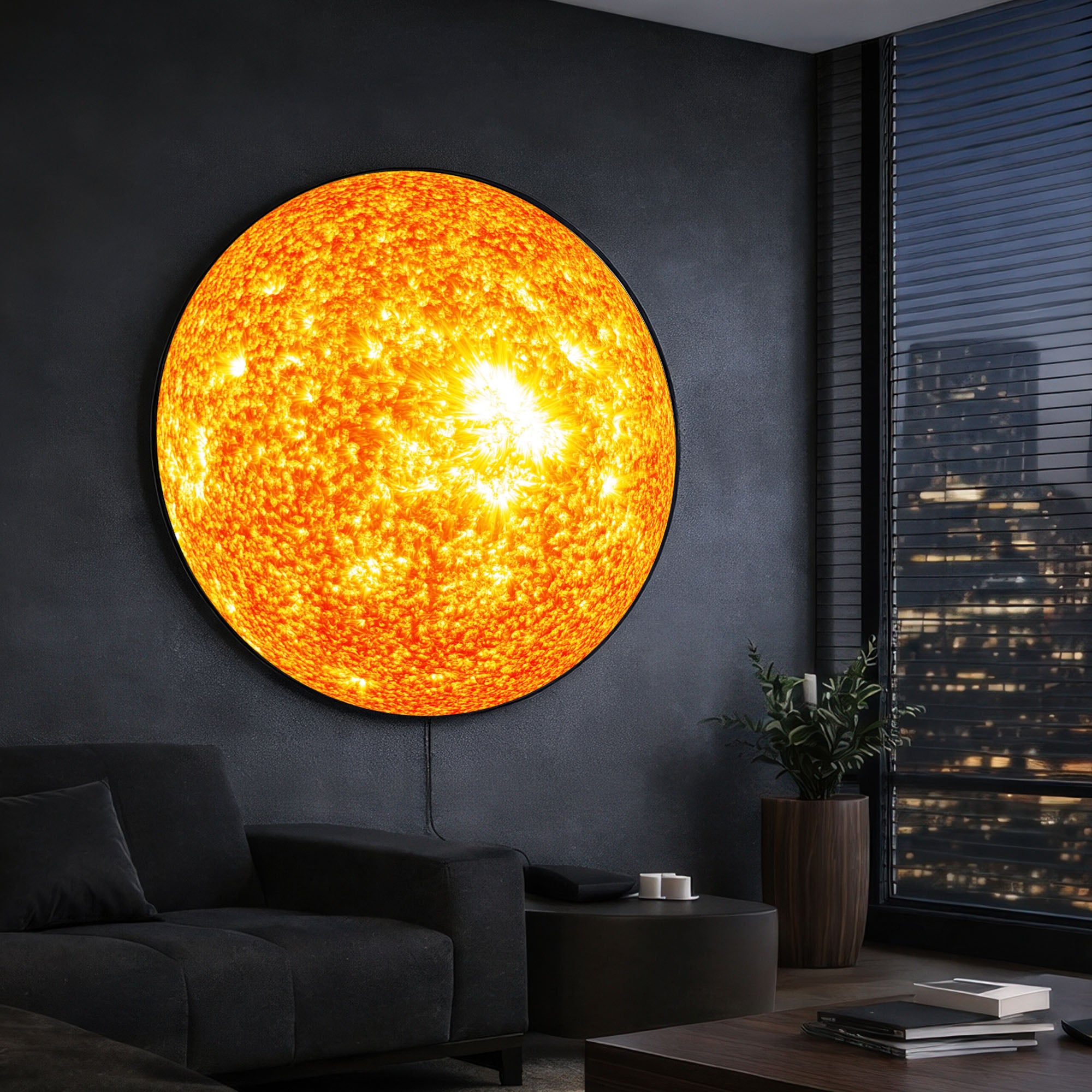 THE SUN - Lumi™ LED Glass Wall Art