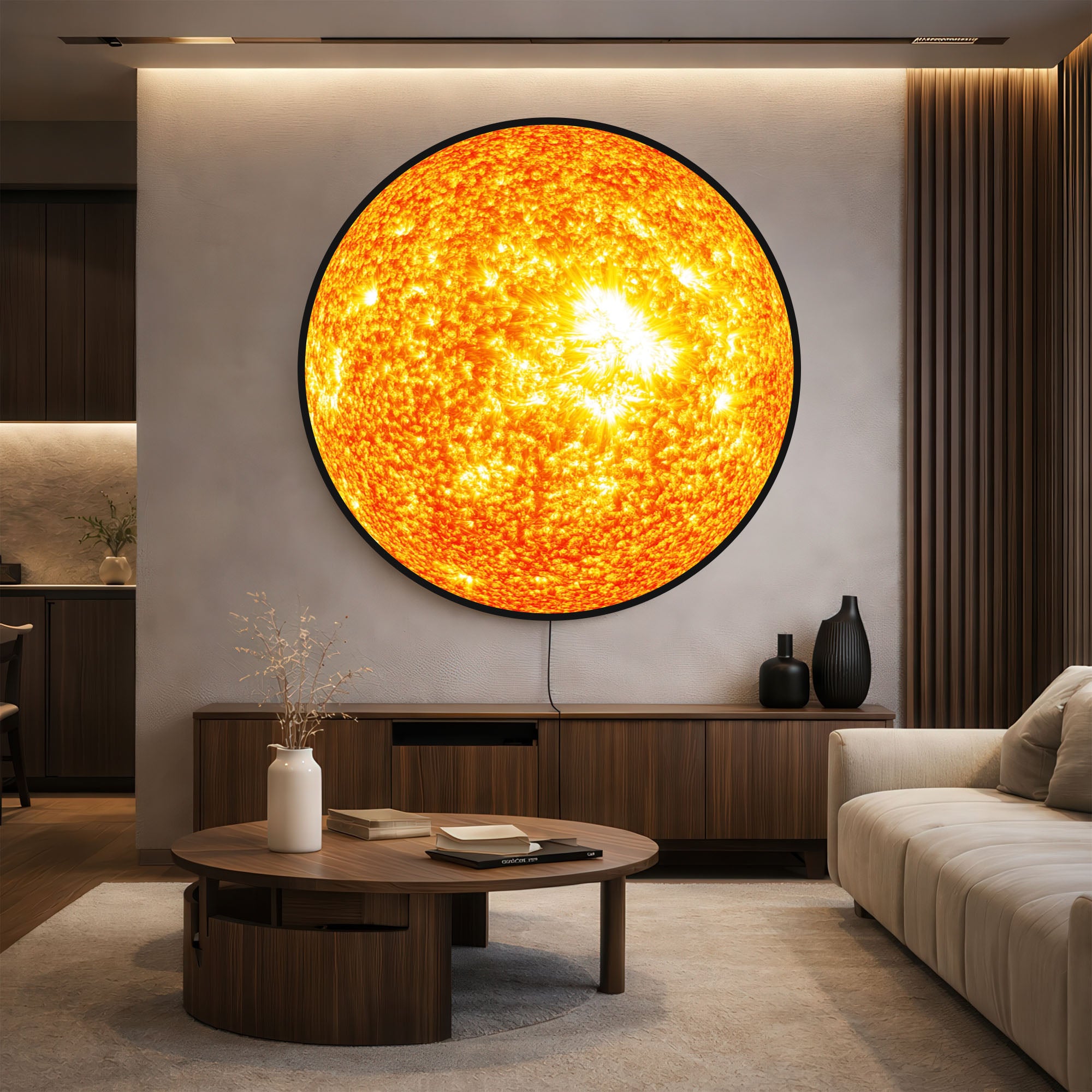THE SUN - Lumi™ LED Glass Wall Art