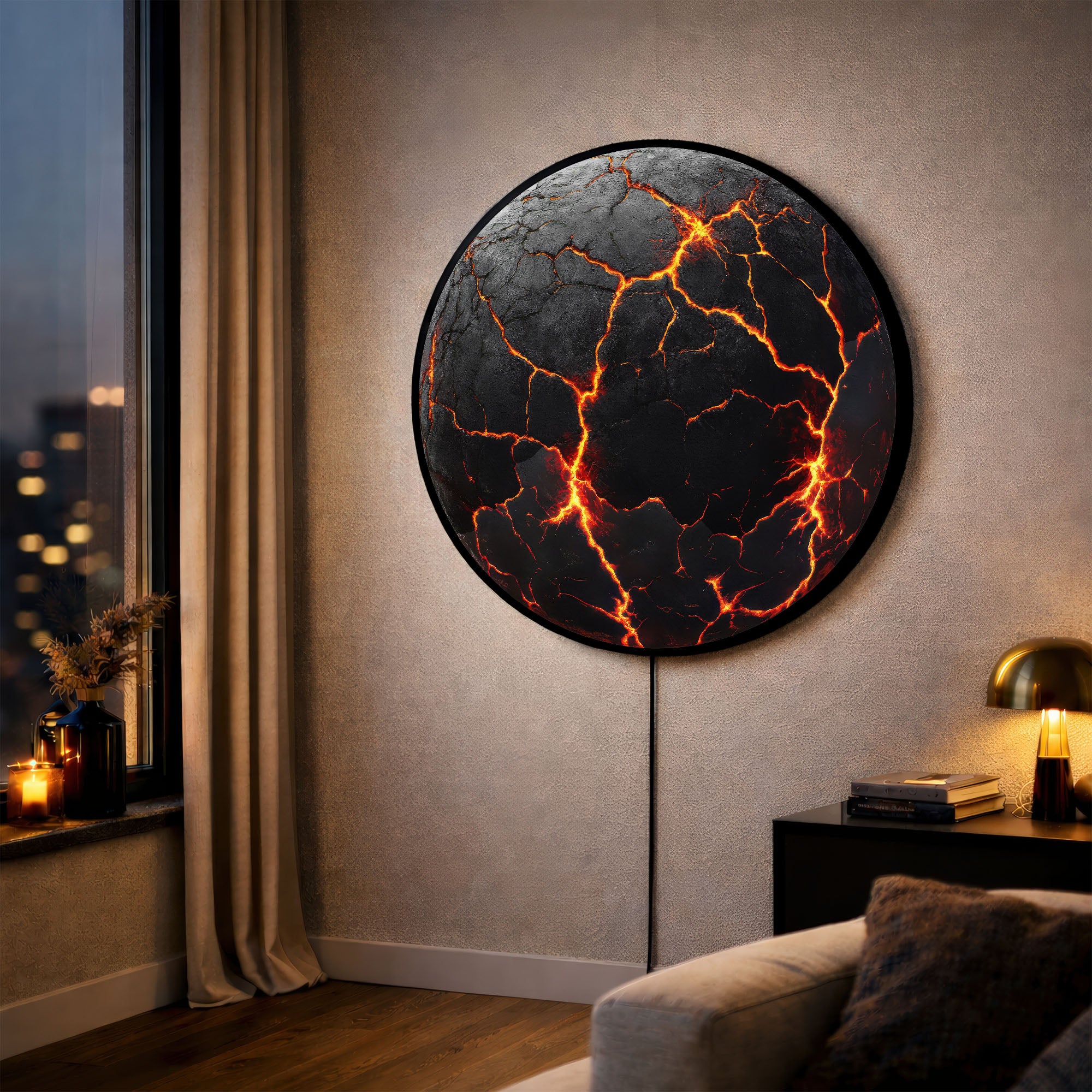 THE LAVA  - Lumi™ LED Glass Wall Art