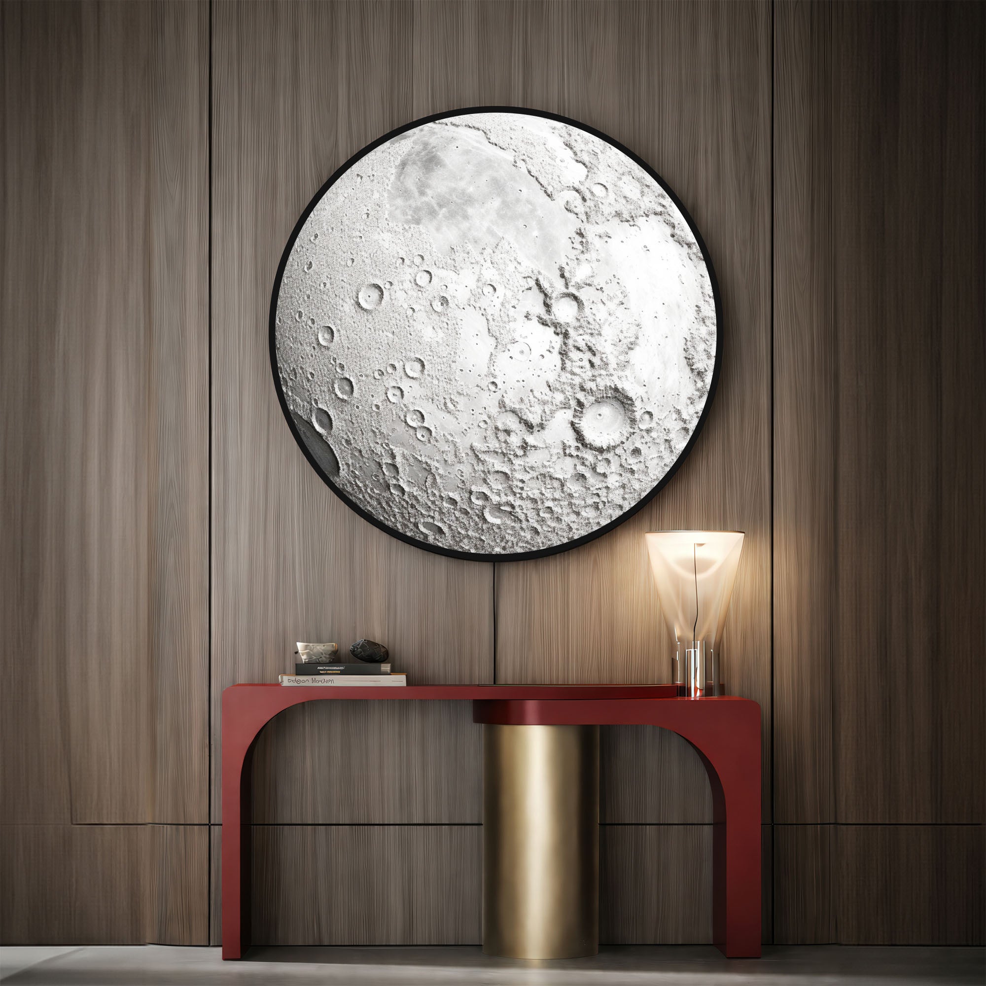 THE MOON II  - Lumi™ LED Glass Wall Art