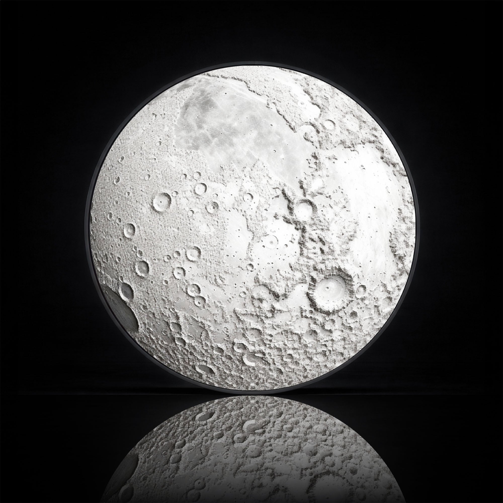 THE MOON II  - Lumi™ LED Glass Wall Art