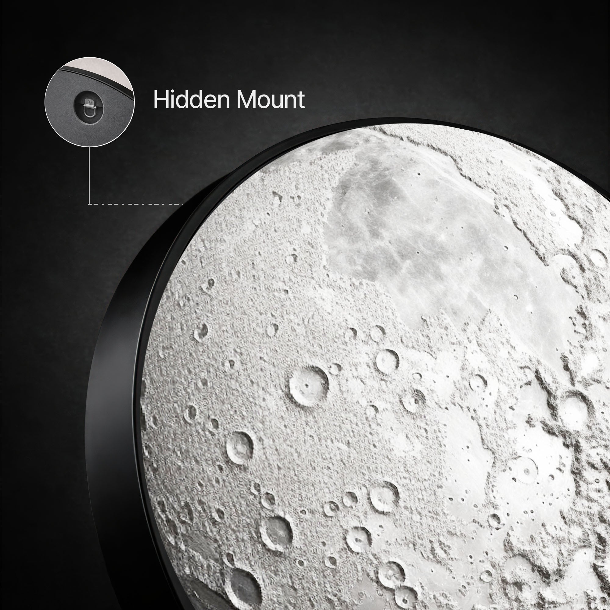 THE MOON II  - Lumi™ LED Glass Wall Art