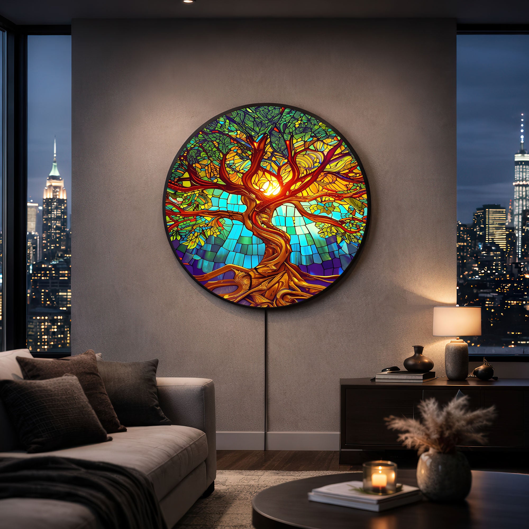 TREE OF LIFE - Lumi™ LED Glass Wall Art