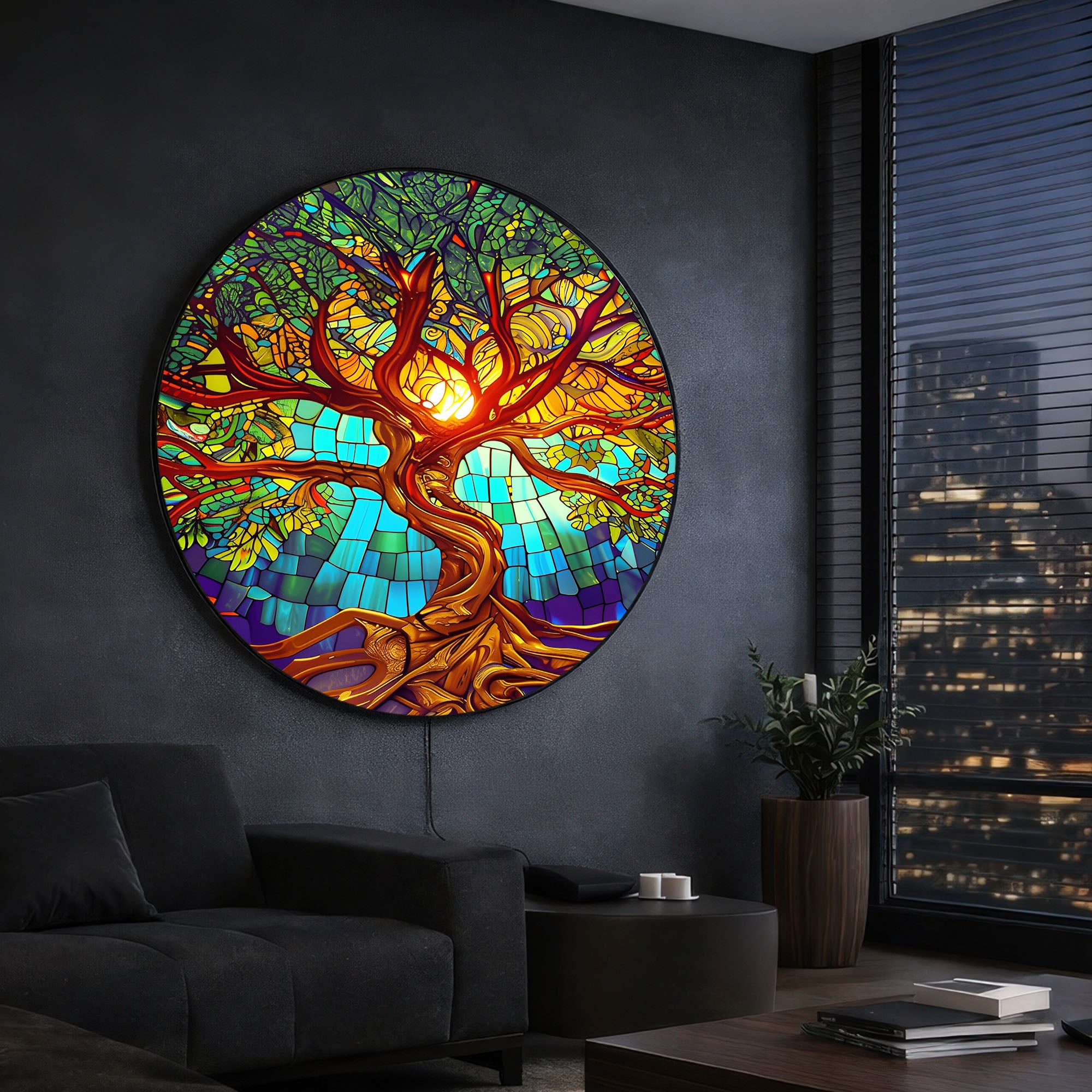 TREE OF LIFE - Lumi™ LED Glass Wall Art