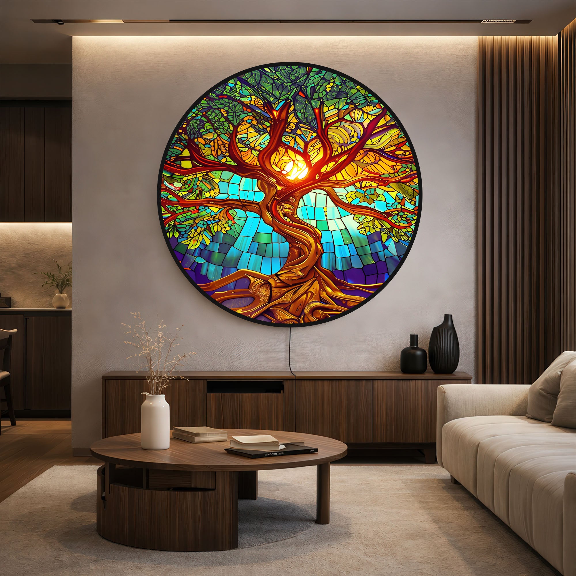 TREE OF LIFE - Lumi™ LED Glass Wall Art