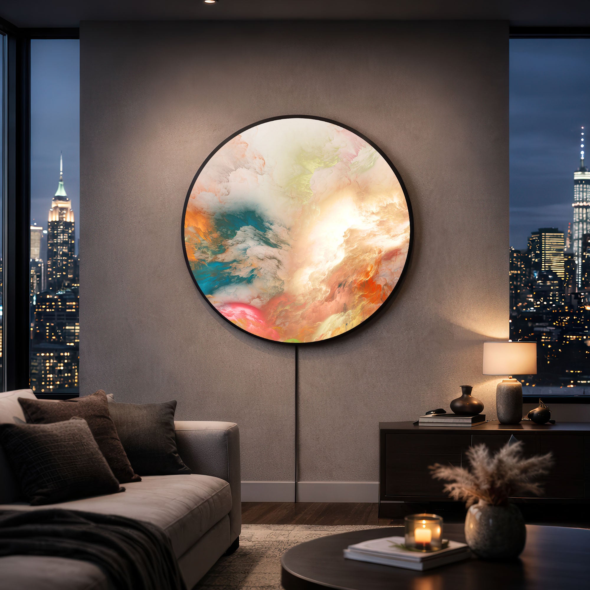 CHAOS - Lumi™ LED Glass Wall Art