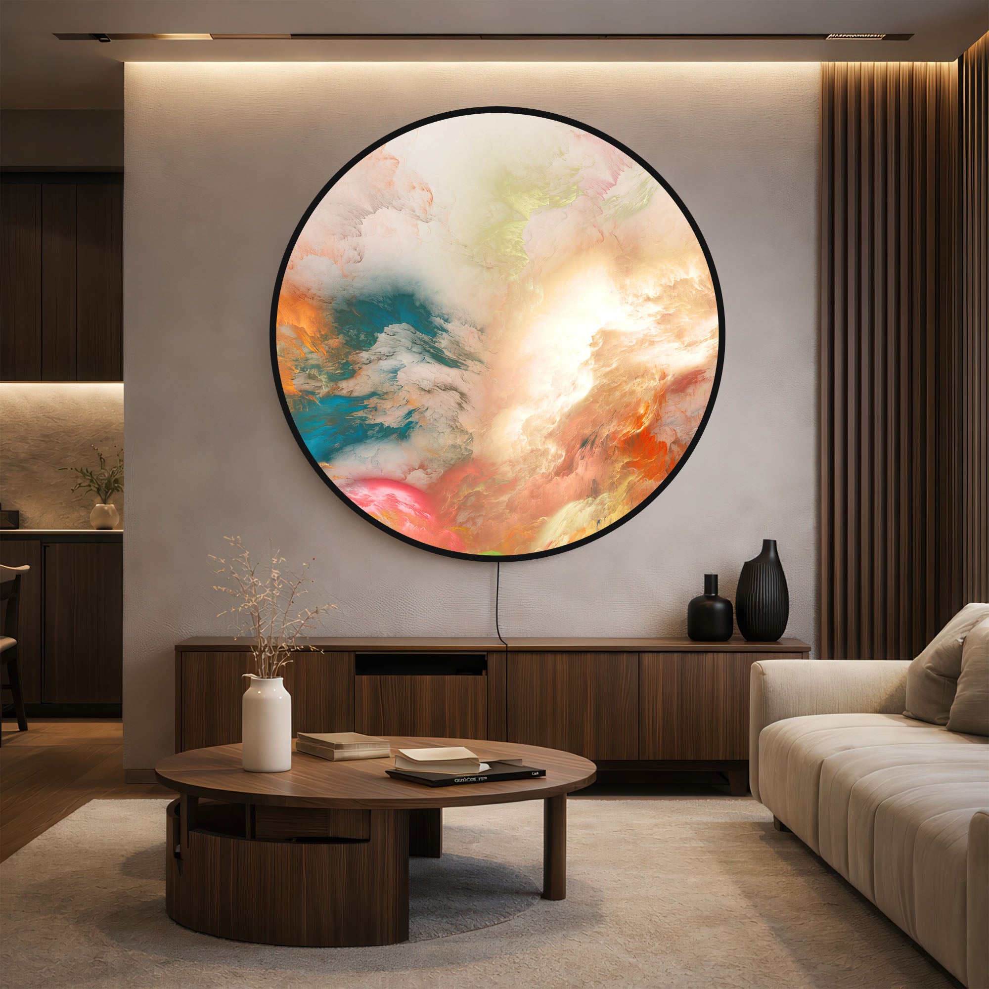 CHAOS - Lumi™ LED Glass Wall Art