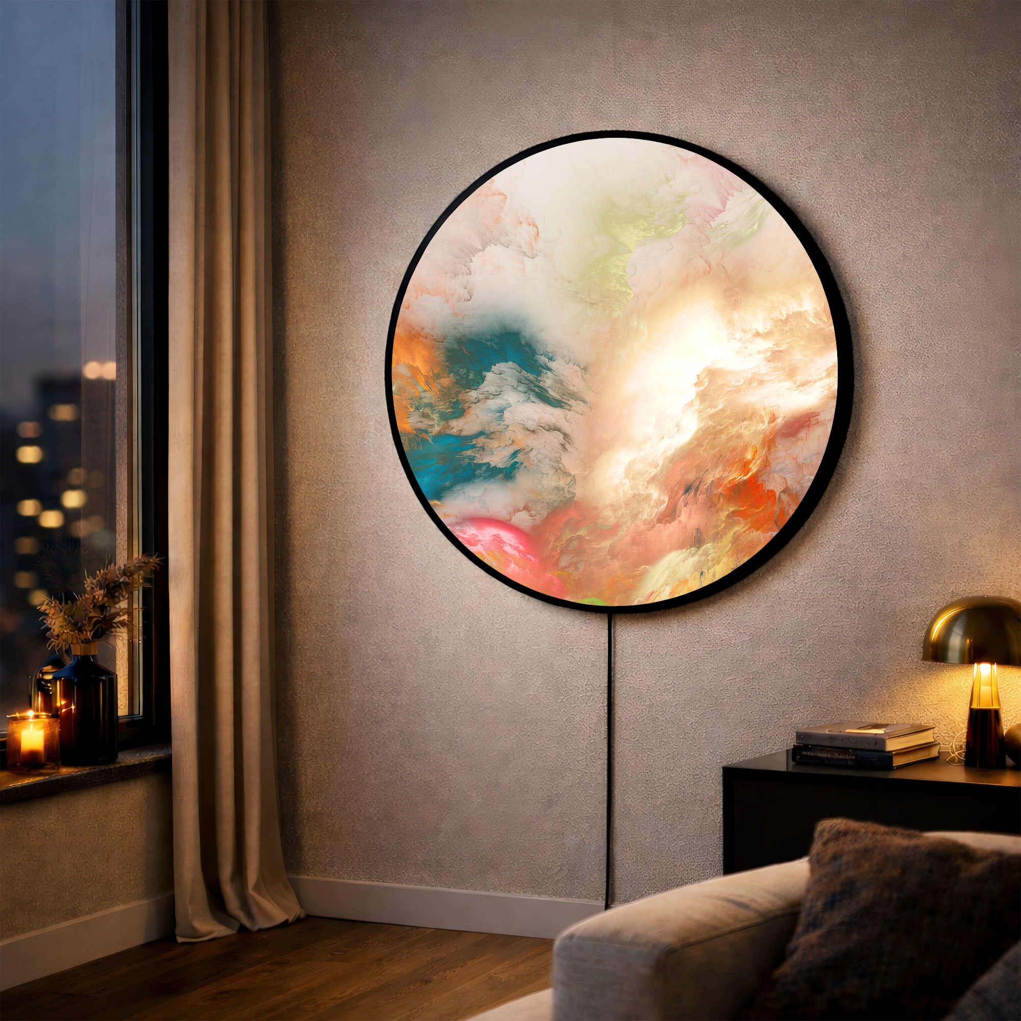 CHAOS - Lumi™ LED Glass Wall Art