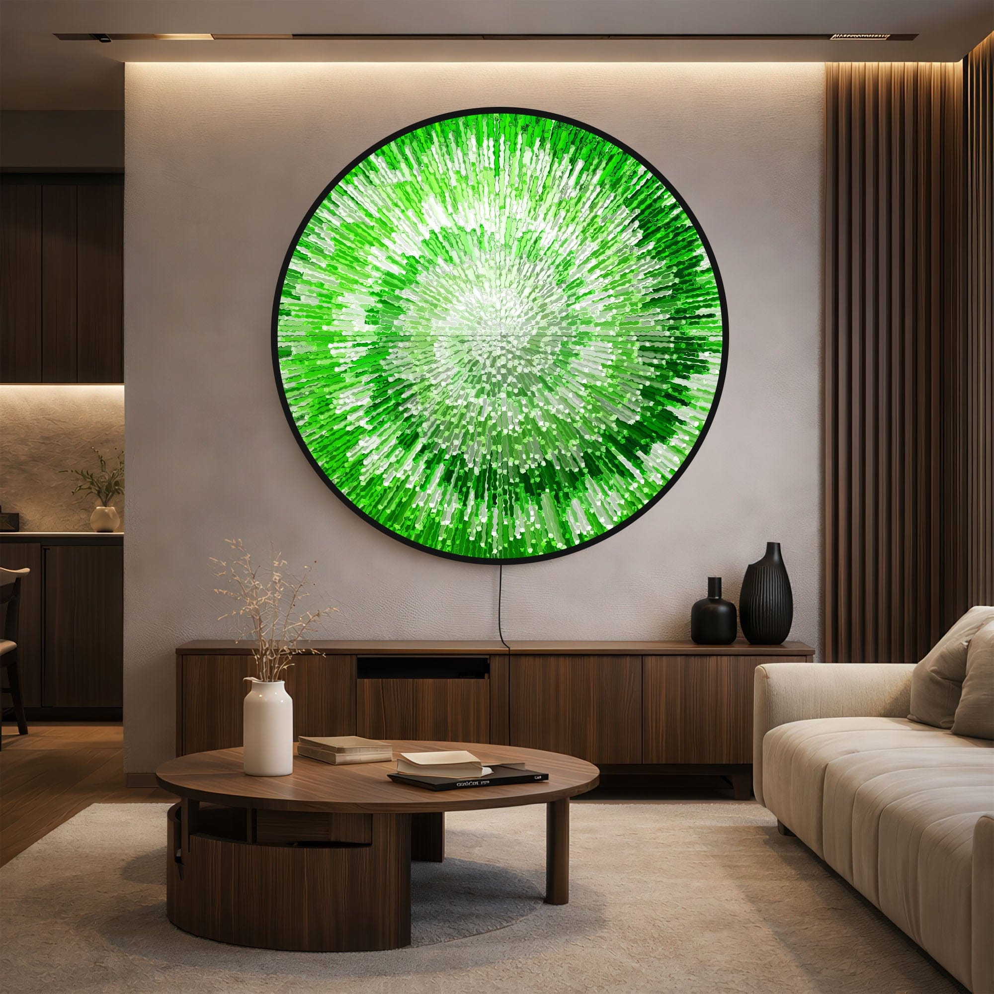 Artronauts Glass Print NOVA GREEN - Lumi™ LED Glass Wall Art