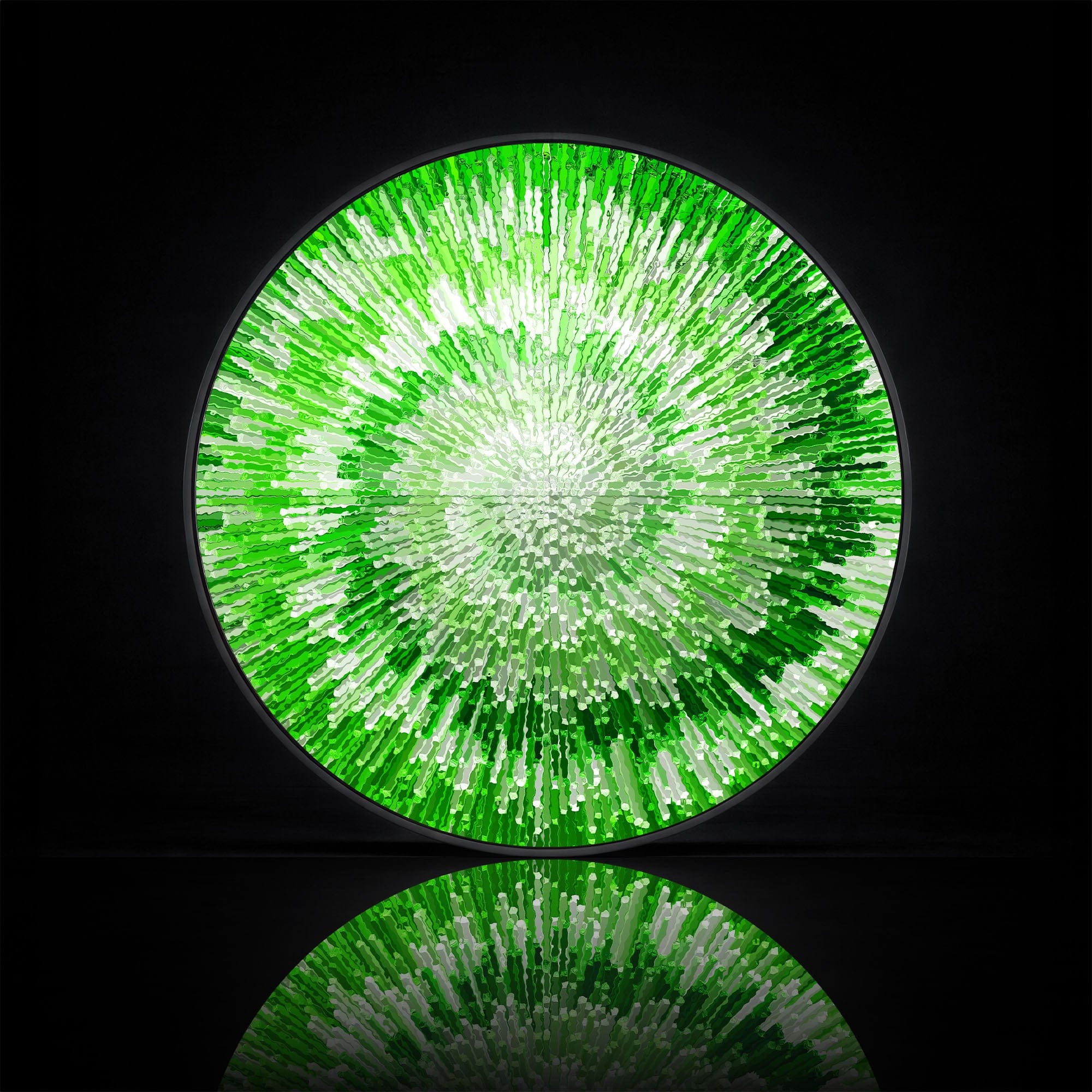 Artronauts Glass Print NOVA GREEN - Lumi™ LED Glass Wall Art