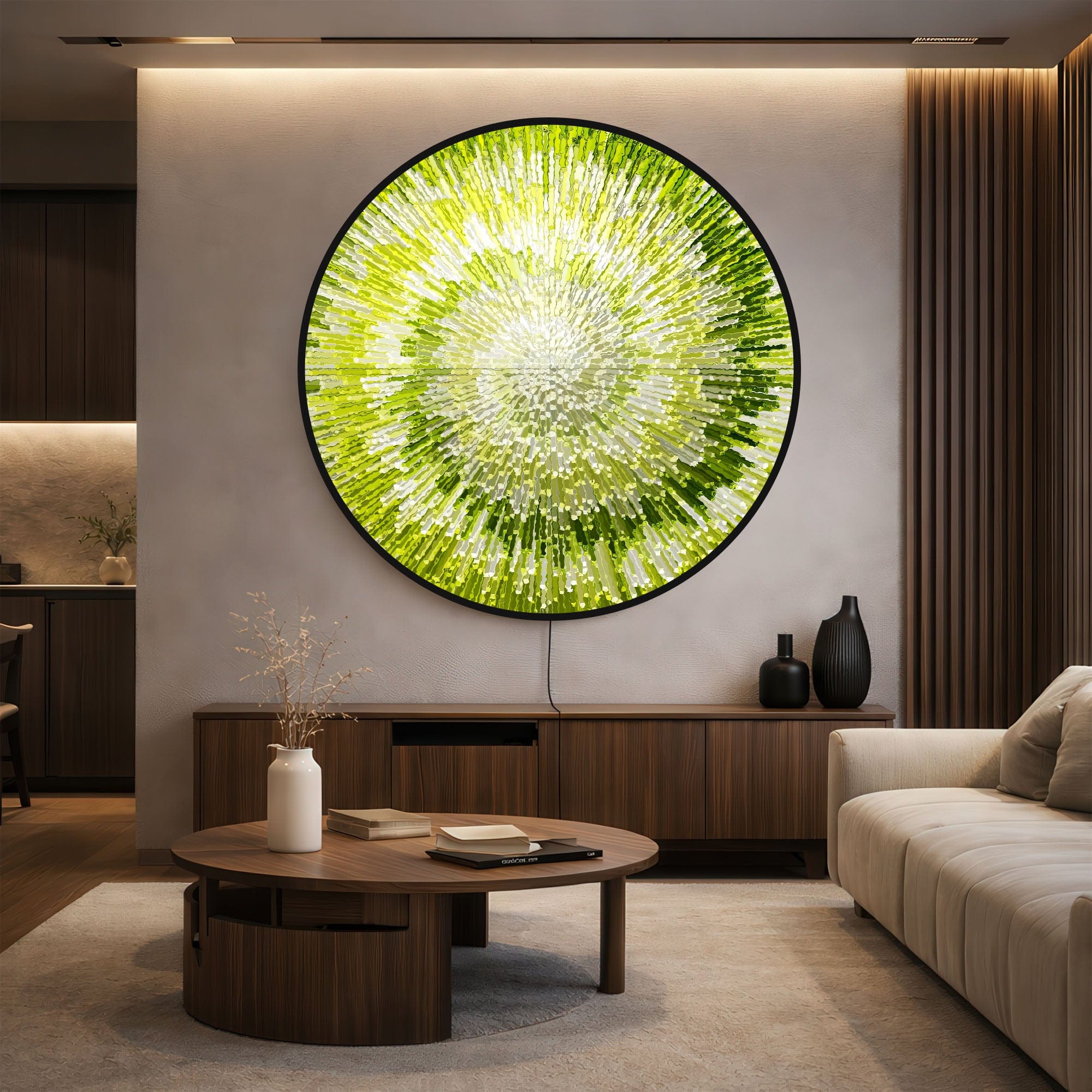 Artronauts Glass Print NOVA YELLOW - Lumi™ LED Glass Wall Art