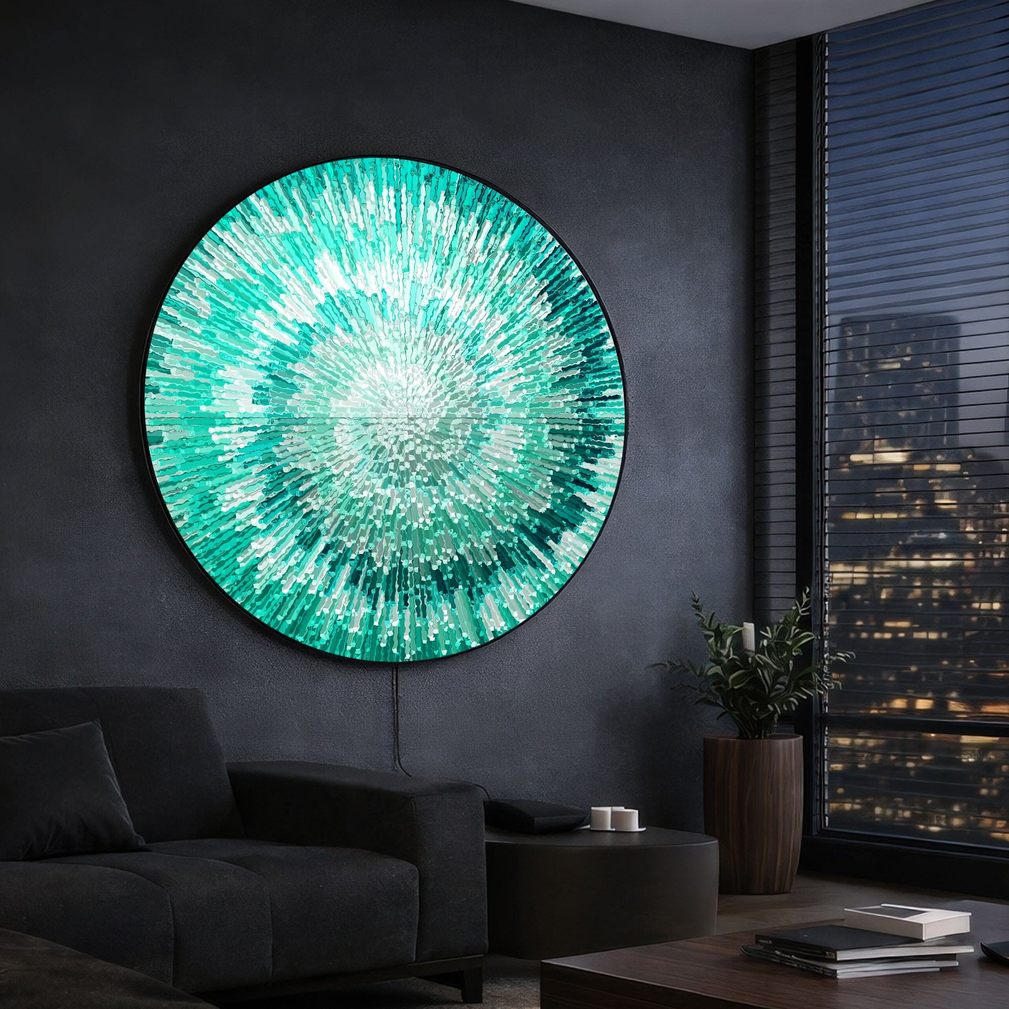 Artronauts Glass Print NOVA AQUA - Lumi™ LED Glass Wall Art