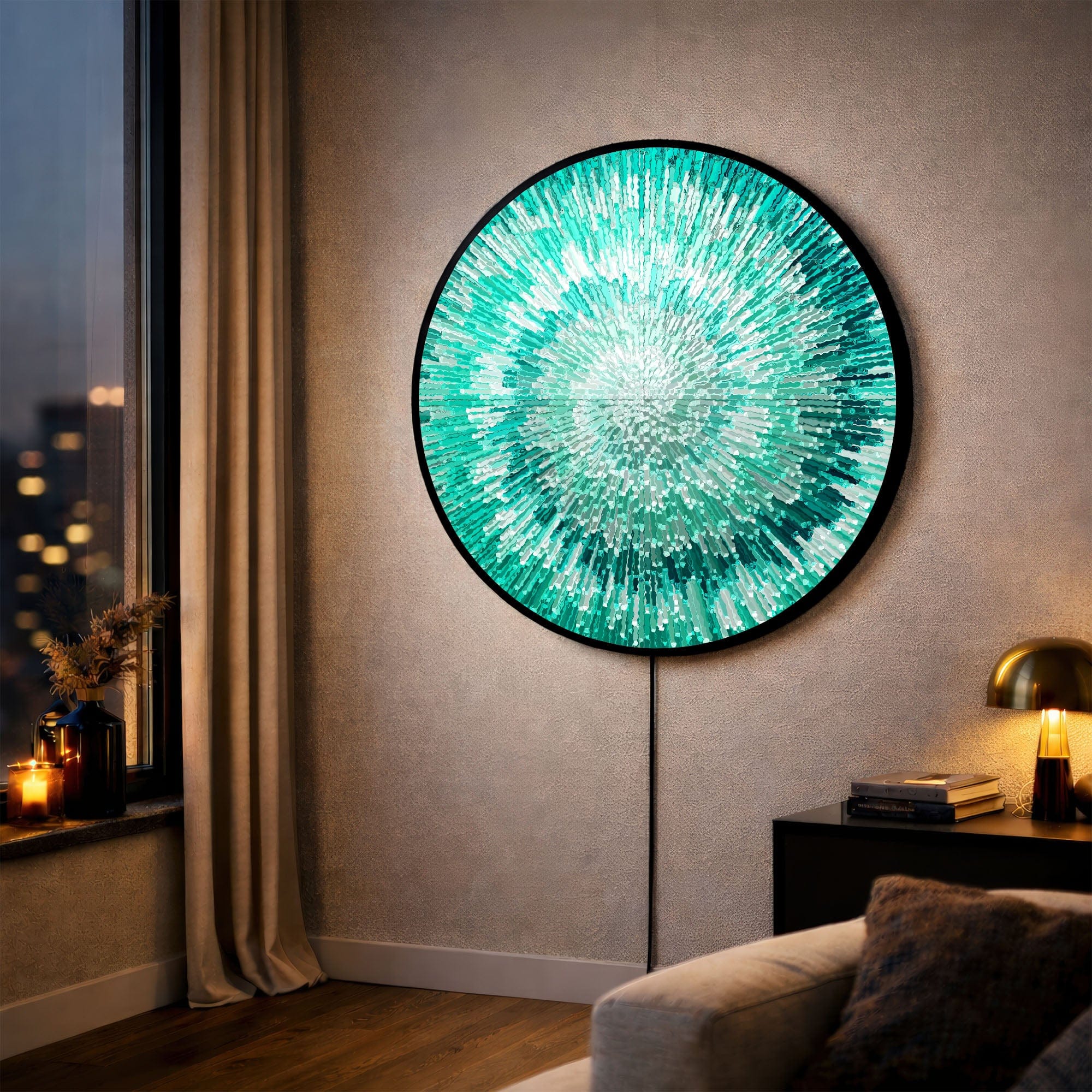 Artronauts Glass Print NOVA AQUA - Lumi™ LED Glass Wall Art