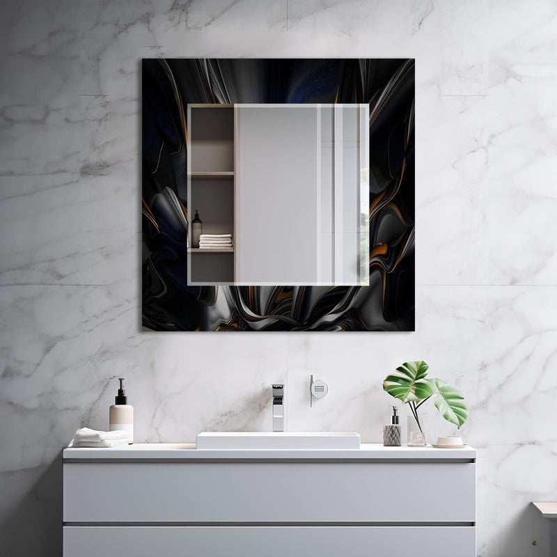 Artronauts Glass Print Abstract Floral Tempered Glass Mirror