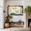 Artronauts Glass Print Colourful Stained Effect Tempered Glass Mirror