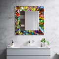 Artronauts Glass Print Colourful Stained Effect Tempered Glass Mirror