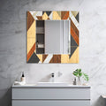 Artronauts Glass Print Wooden Design Tempered Glass Mirror