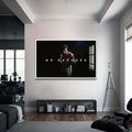 Artronauts Glass Print 72x46 cm | 28.3"x18.1" / White Muhammad Ali - No Excuse