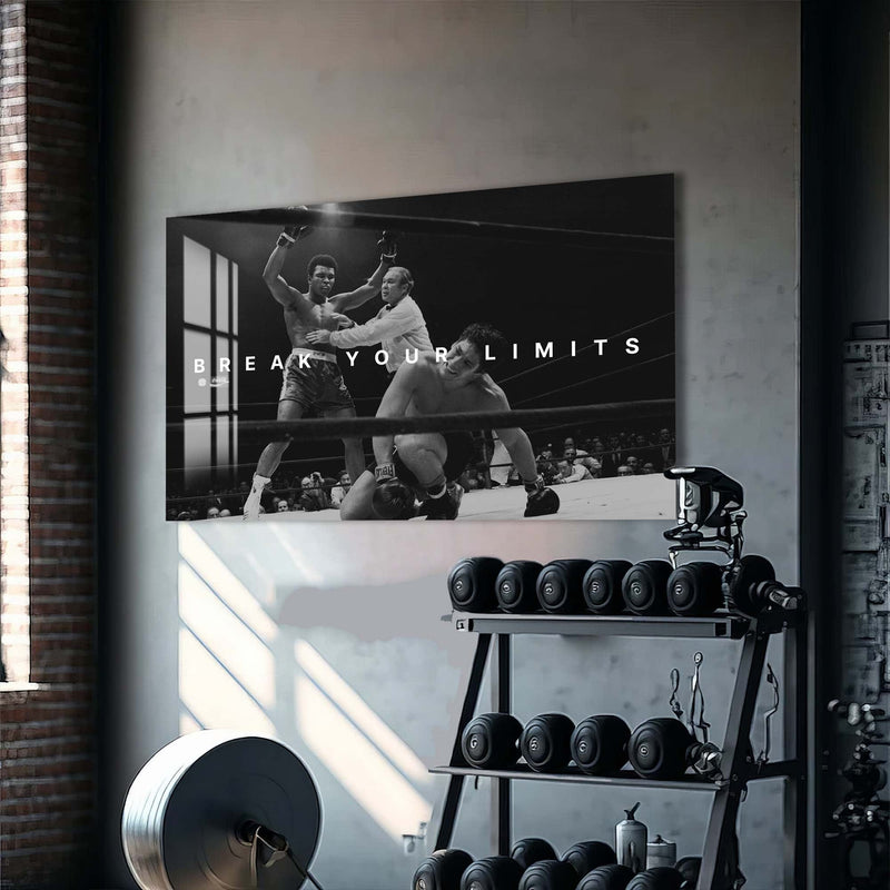 Artronauts Glass Print Muhammad Ali - Break Your Limits