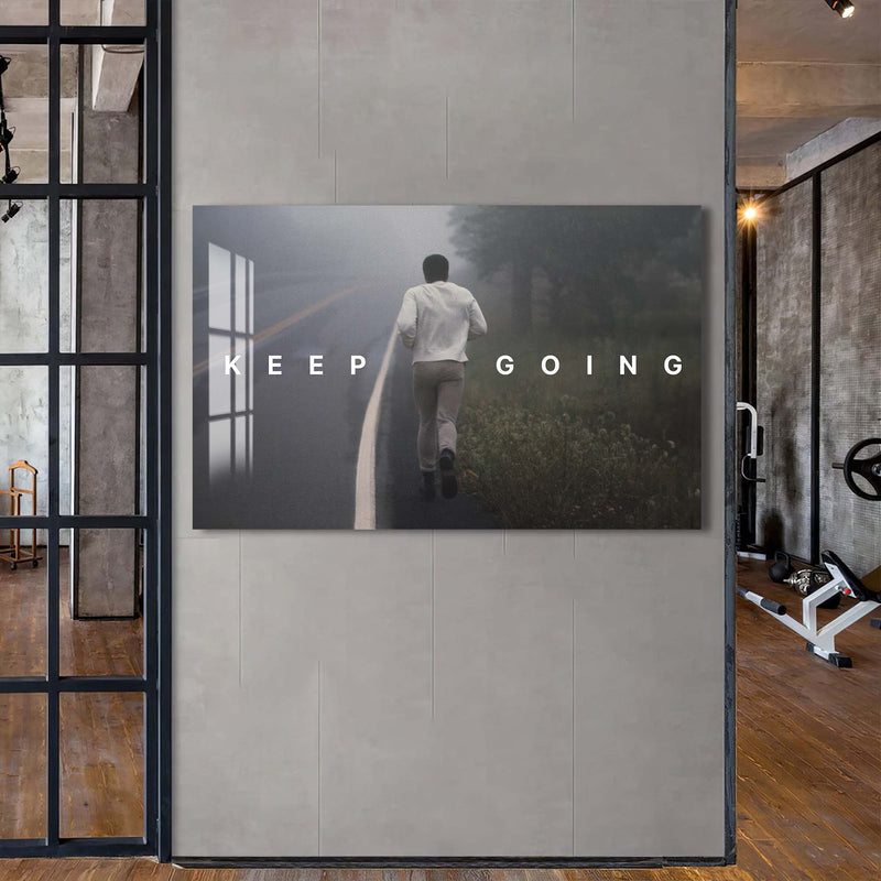 Artronauts Glass Print Muhammad Ali - Keep Going