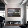Artronauts Glass Print 72x46 cm | 28.3"x18.1" / Walnut Muhammad Ali - Keep Going