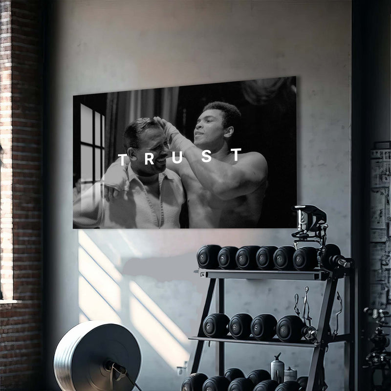 Artronauts Glass Print Muhammad Ali - Trust