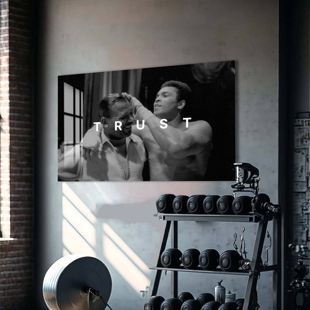 Artronauts Glass Print Muhammad Ali - Trust