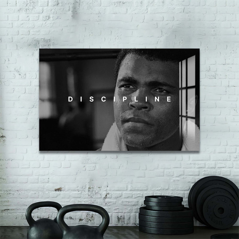 Artronauts Glass Print Muhammad Ali - Discipline