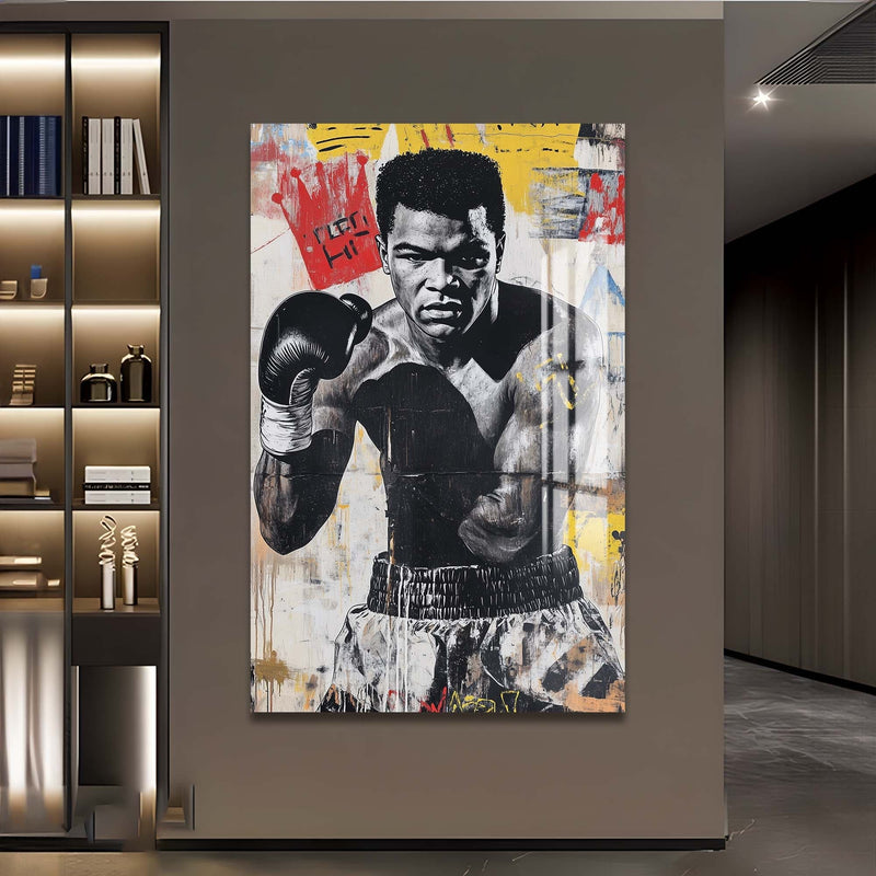 Artronauts Glass Print Muhammad Ali - King