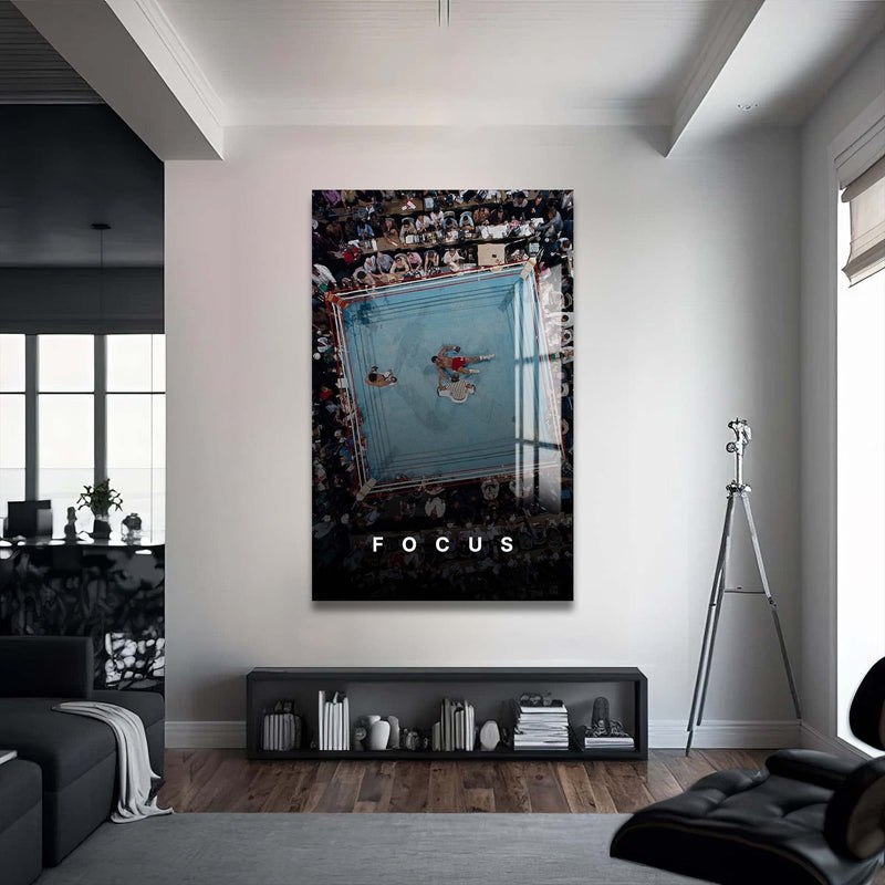 Artronauts Glass Print Muhammad Ali - Focus