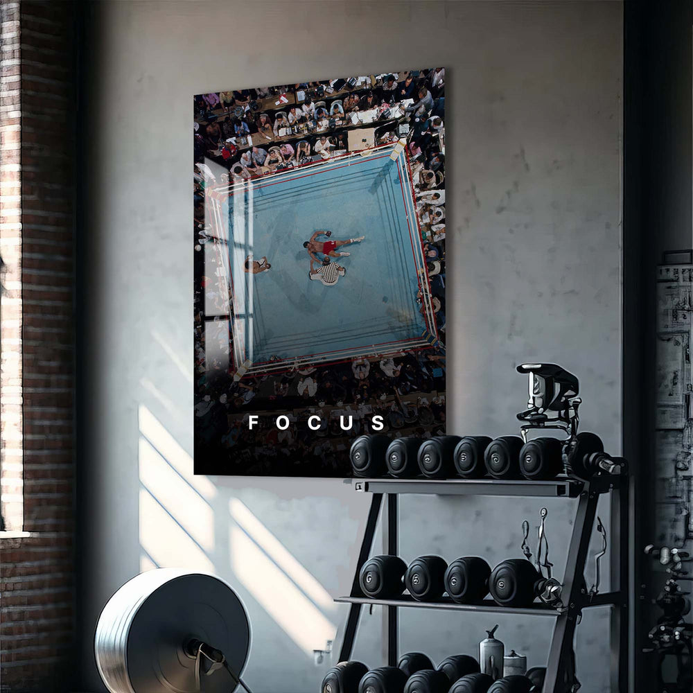 Artronauts Glass Print Muhammad Ali - Focus